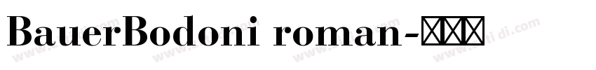 BauerBodoni roman字体转换